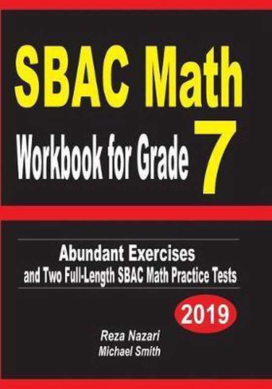 SBAC Math Workbook for Grade 7 - cover