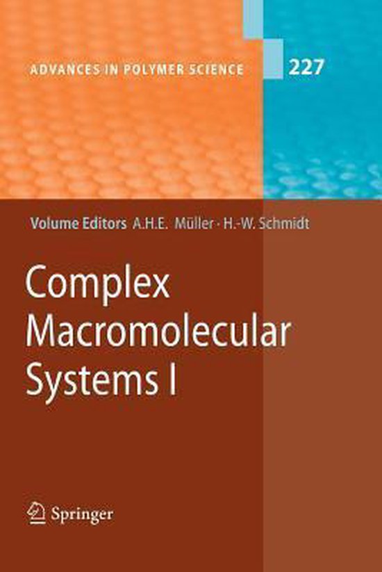 Complex Macromolecular Systems I - cover
