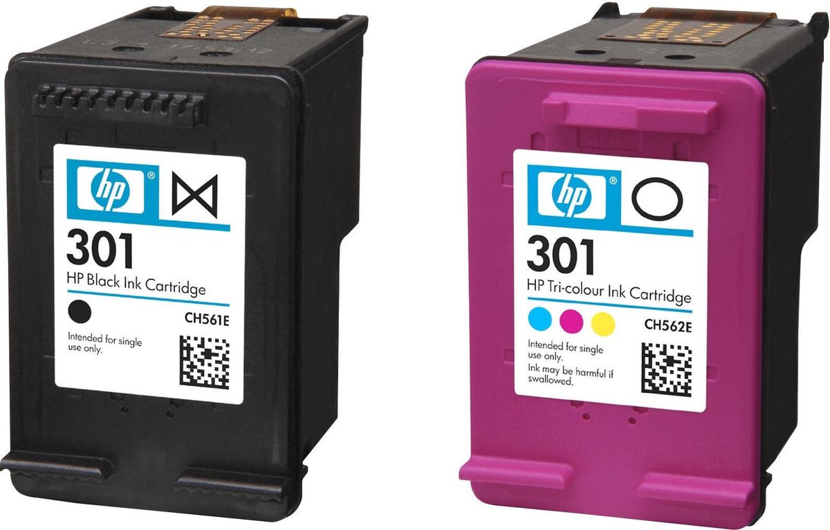 HP 301 - Inktcartridges- Zwart - Kleur - Dual-Pack | bol.com