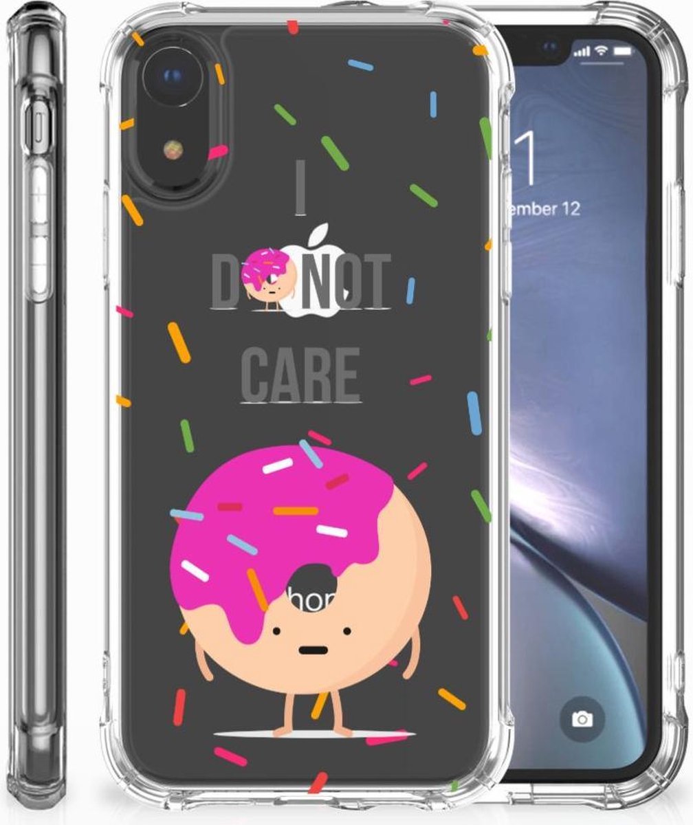 Apple iPhone Xr Beschermhoes Donut Roze