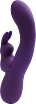 Vedo – Kinky Siliconen Bunny Vibrator met Ergonomisch Verfijnd Ontwerp – 19 cm – Paars