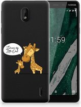 Nokia 1 Plus Uniek TPU Hoesje Giraffe