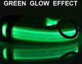 Lichtgevende LED halsband - USB oplader - maat M