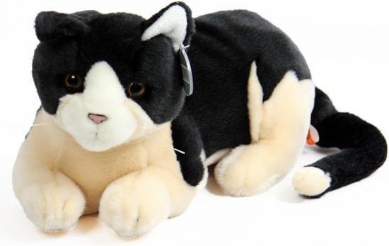 Federaal Psychiatrie Rekwisieten Pluche knuffel kat zwart wit 30 cm | bol.com