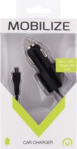 Mobilize Car Charger Micro USB + USB 4.2A Black