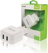 Sweex 2 x USB Stopcontact Lader 4.8 A - Wit