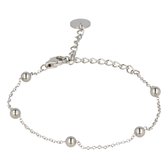 My Bendel zilveren bolletjes armband - Zilveren schakelarmband met zilveren bolletjes - Met luxe cadeauverpakking