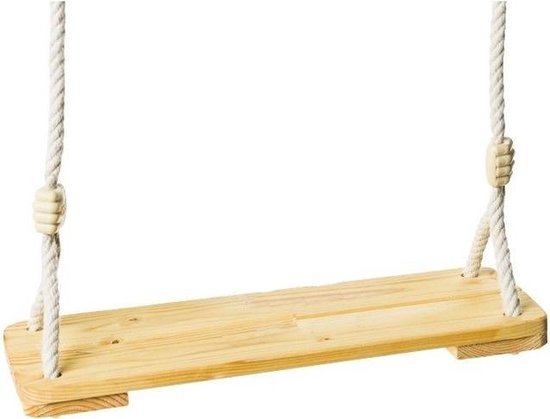 Beschikbaar antiek Misverstand Déko-Play houten schommelplank met 12mm PH touwen | bol.com