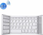 B033 Oplaadbaar 3-voudig 64-toetsen Bluetooth draadloos toetsenbord met touchpad (wit)