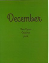 HappyBook - Notebook - Journal - Diary - Notitieboek - December - Gelijnd - Softcover - Groen - Werk - Studie - Dagboek - Elastiek - Mooi Cadeau - Monthly Journal - Birth month - E