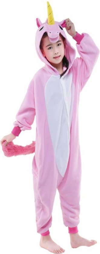 kennis Diversen Afleiding REBL Roze Unicorn Onesie voor kinderen - Roze Unicorn Kigurumi Pyjama | bol. com