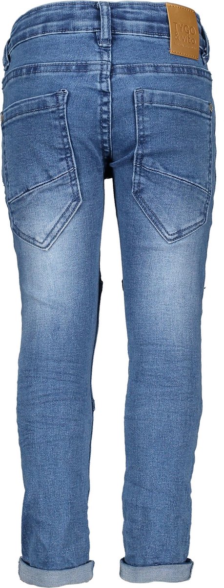 TYGO & vito Jongens Stretch skinny jeans met dubbele kniestukken - m.used -  Maat 110 | bol.com