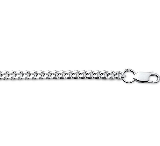 The Jewelry Collection Armband Geslepen Gourmet 3,5 mm - Zilver