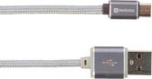 Skross - USB-kabel USB 2.0 USB-A stekker, USB-micro-B stekker 1.00 m Zilver