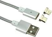 MCL MC922AHB/2A-1M USB-kabel USB 2.0 USB A Micro-USB B Zilver
