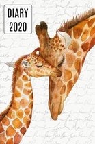 2020 Daily Diary Journal, Mother & Baby Giraffes