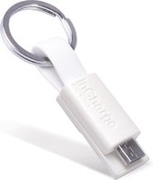 inCharge Micro USB kabel - Oplaadkabel voor Samsung Micro-USB - Met gratis sleutelbosring - Wit
