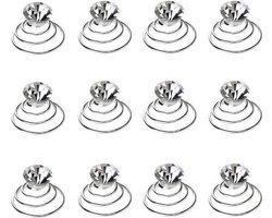 12 stuks spiraal haarspeldjes met strass