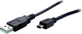 S-Conn 14-16025 USB-kabel 1 m USB 2.0 Mini-USB B USB A Zwart