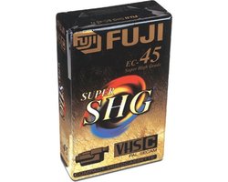 FUJI VHS-C EC45 SUPER HIGH GRADE VHS-C videocassette voor camera 45 min