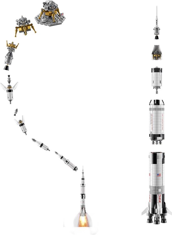 LEGO Ideas NASA Apollo Saturn V - 21309 | bol