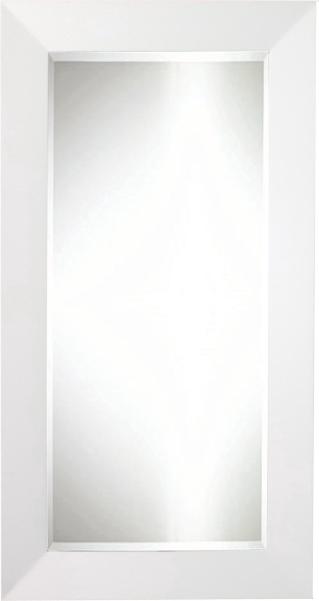 Qweens - Spiegel - Luna- wit - buitenmaten breed 90 cm x hoog 150 cm. |  bol.com