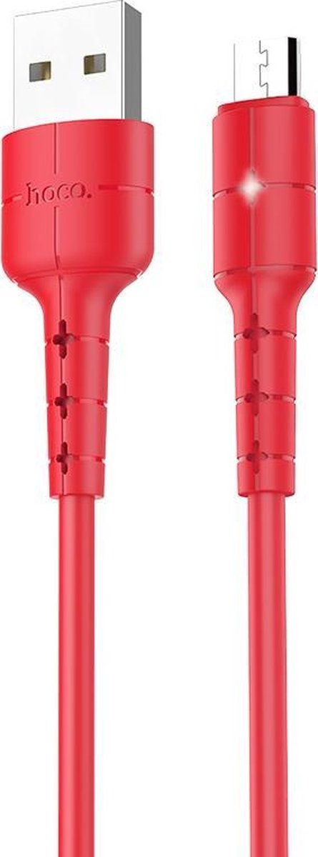 HOCO X30 Star USB naar Micro USB 2.0A kabel 1,2 meter - Rood