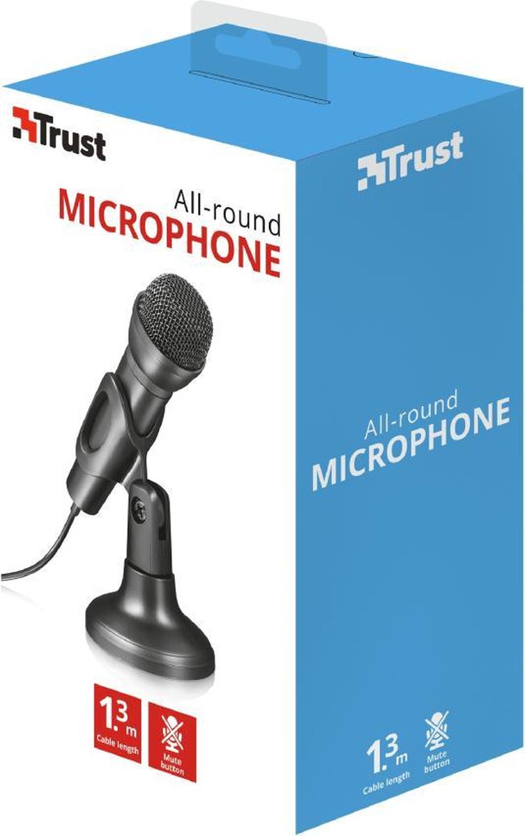 Commotie breedtegraad Kinderachtig Trust ALL-ROUND MICROPHONE pc microfoon | bol.com