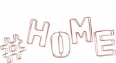 Dresz Decoratie Letters #Home | Draadletters | Metaal | Combineren Mogelijk | 37 x 9 x 2,5 cm | Rosé Goud