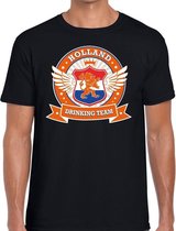 Zwart Holland drinking team t-shirt heren XL