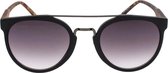 Icon Eyewear Zonnebril SOO-HIE - Mat zwart & Tortoise montuur - Grijze glazen