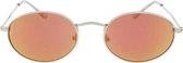 Icon Eyewear Zonnebril OLSEN - Zilverkleurig montuur - Roze spiegelende glazen