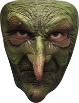 Partychimp Gezichtsmasker Old Wicth Latex Groen One-size