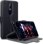 Nokia 7.1 Bookcase hoesje - CaseBoutique - Effen Zwart - Kunstleer