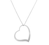 Orphelia Zilver - Ketting met Hart - ZK-7193 - 80 cm