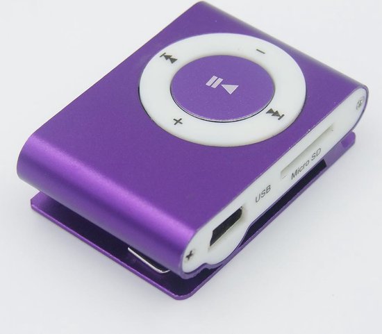 Mini clip MP3 speler - Paars | bol.com