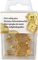 Mini veiligheidsspelden - goud - 48 stuks - 20 MM