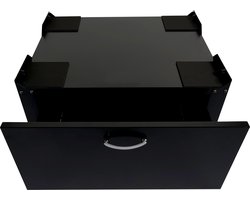 Wasmachine sokkel - verhoger - 33 cm met lade - zwart