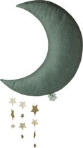 Decoratie maan met sterren grijs 45cm Picca Loulou