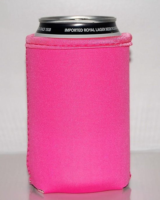 6 st. bier - frisdrank blik koelhoud hoesje in ROZE - bierblik hoesjes - Festival - Vakantie - Strand - Carnaval van Toitoys — afbeelding 2