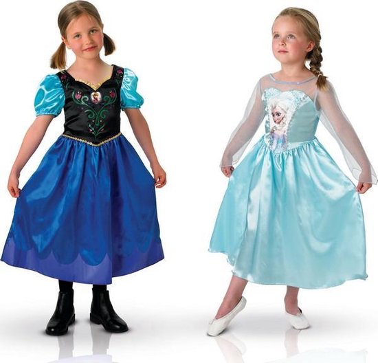 Duo verkleedpak van Anna en Elsa Frozen� voor meisjes - Verkleedkleding -  128/134 | bol.com