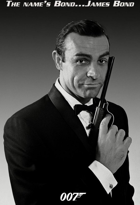 James Bond The Name is Bond 007 Affiche de Sean Connery 61x91.5cm.