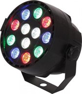 Ibiza Light - Compacte PAR projector met 12 x 1W RGBW led's die ook zonder DMX controller kan werken
