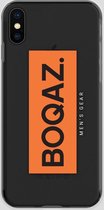 BOQAZ. iPhone XR hoesje - Labelized Collection - Orange print BOQAZ