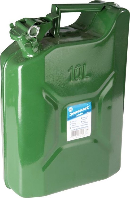 Benzinekan 10L Groen Metaal TUV/GS - Jerrycan liter | bol.com