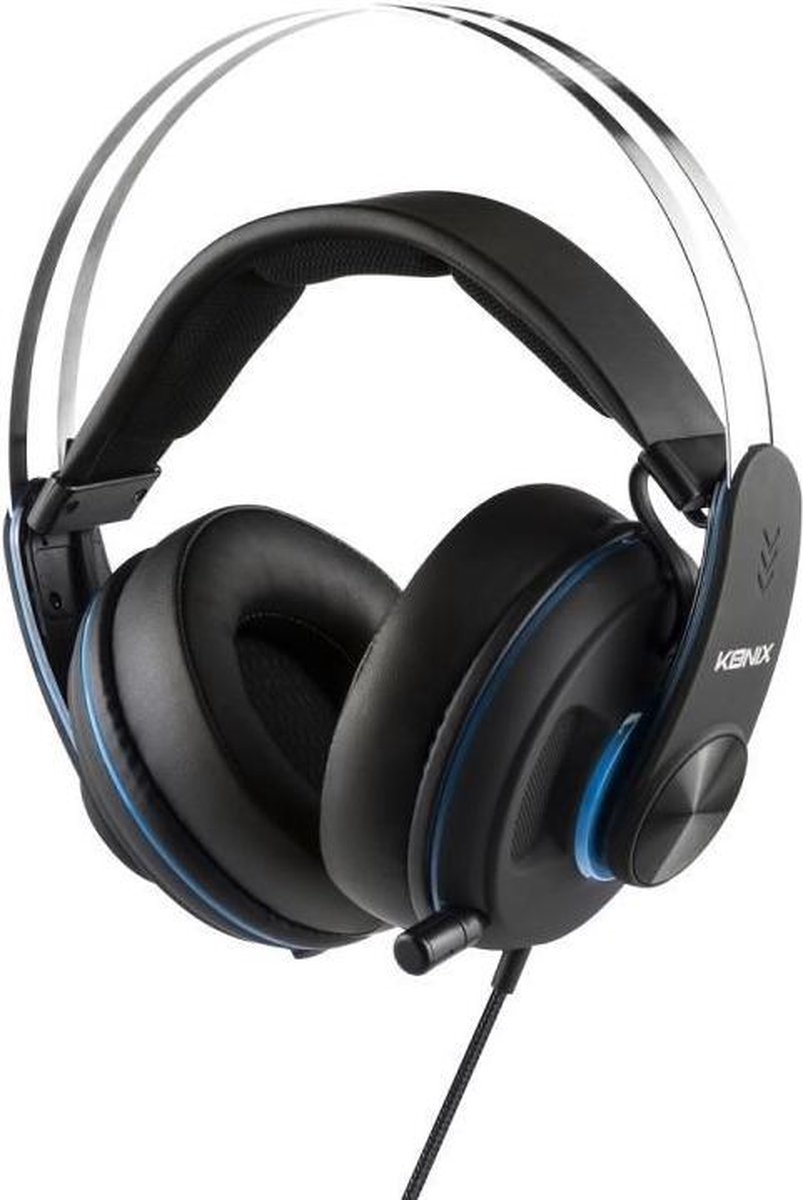 Playstation 4 Konix - Gaming Headset PS-600 - Zwart - Blauw