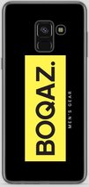 BOQAZ. Samsung Galaxy A8 2018 hoesje - Labelized Collection - Yellow print BOQAZ