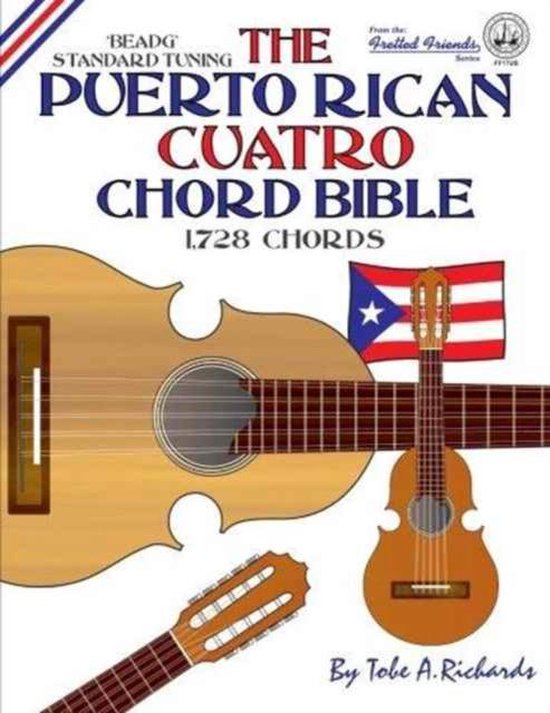 Boek: De Puerto Ricaanse Cuatro Akkoordenbijbel, BEADG Standaard Stemming, 1.728 akkoorden.