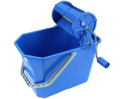 Dweilpers Professioneel, Emmer + Wringer Groot Model, Blauw