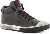 Kickers - Jongens - Hoge Sneakers met Veters en Rits - Donker Paars - Maat 38